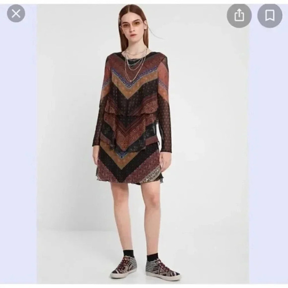 Desigual multicolor dress Vest Ocrida - Picture 3 of 9